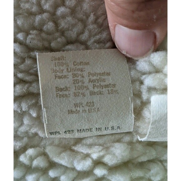 Vintage Levis Western Denim Vest Men Size S  Orange Tab Sherpa Lined USA 70s 80s - Picture 11 of 15